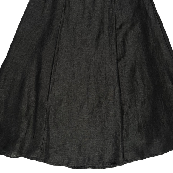 Anthropologie Linen Blend Black Maxi Skirt Size 4 - Picture 12 of 13